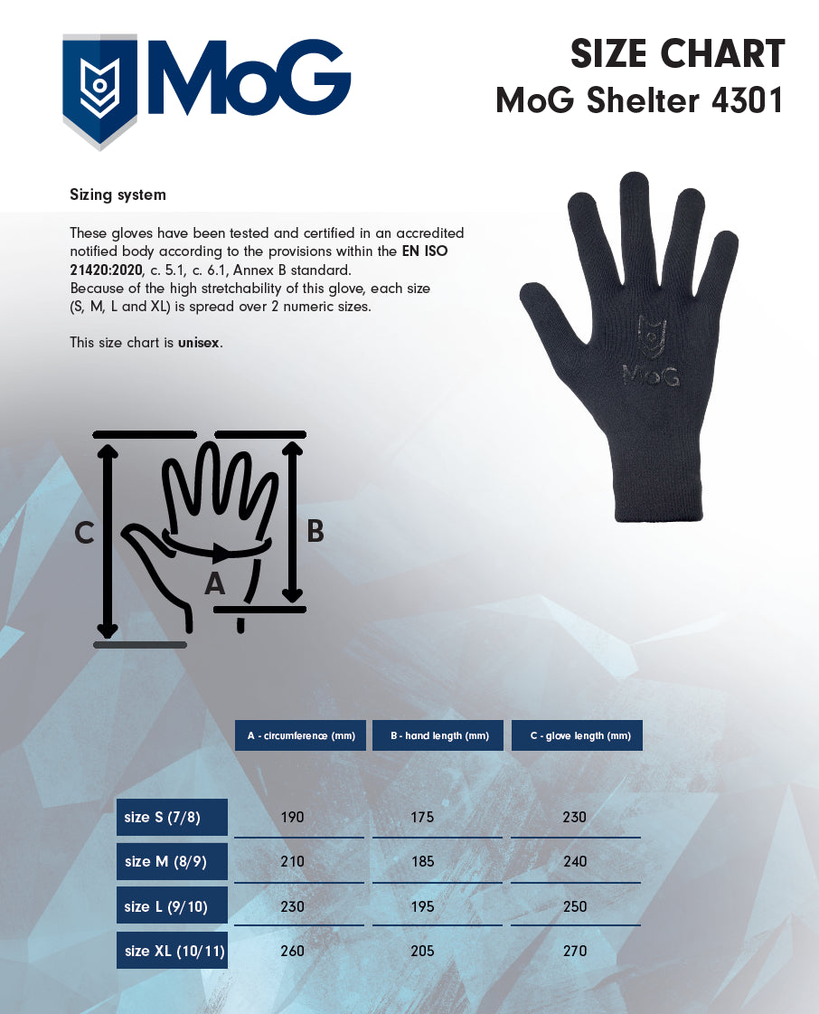 MoG - Masters of Gloves 4301 - Shelter TOUCH 100% WP Merino Gloves